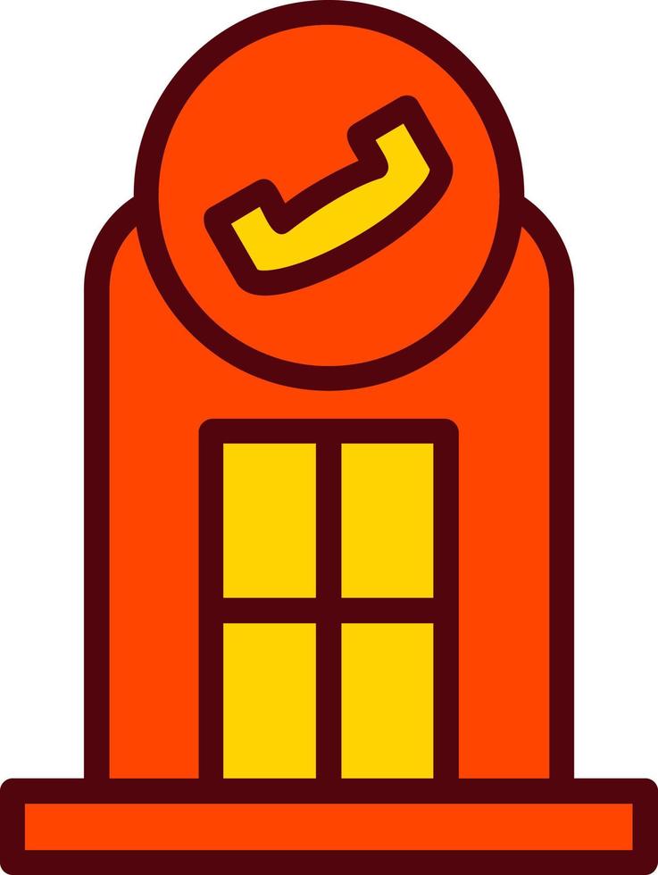 Telephone Booth Vector Icon
