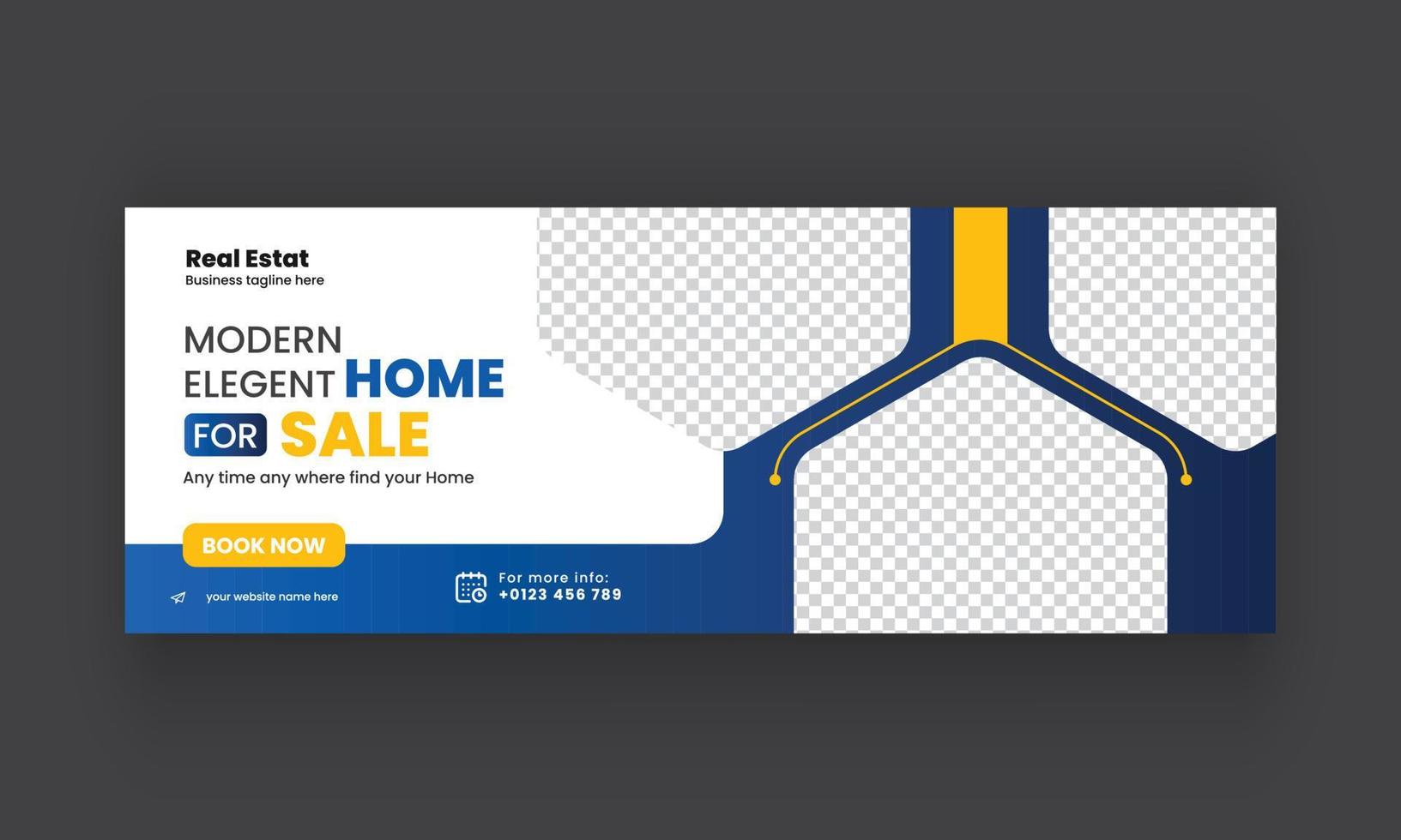 Modern abstract Real estate Social media cover banner. corporate real estate construction cover, banner, social media post, timeline cover, web banner, template design vector