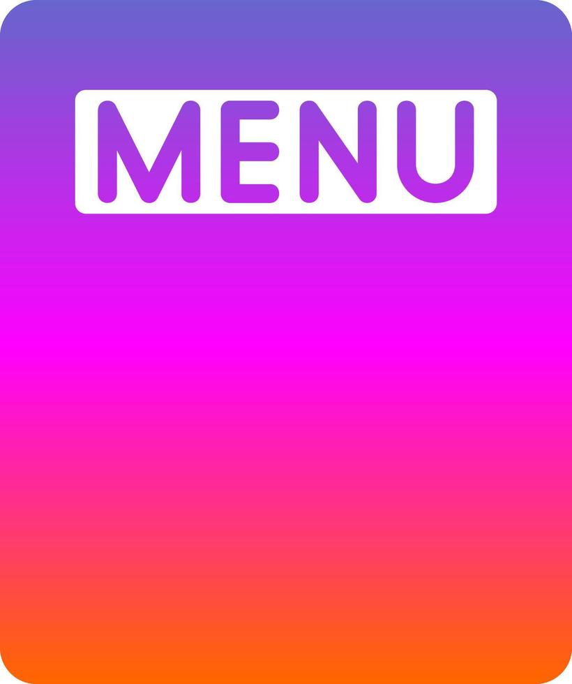 Menu Vector Icon Design