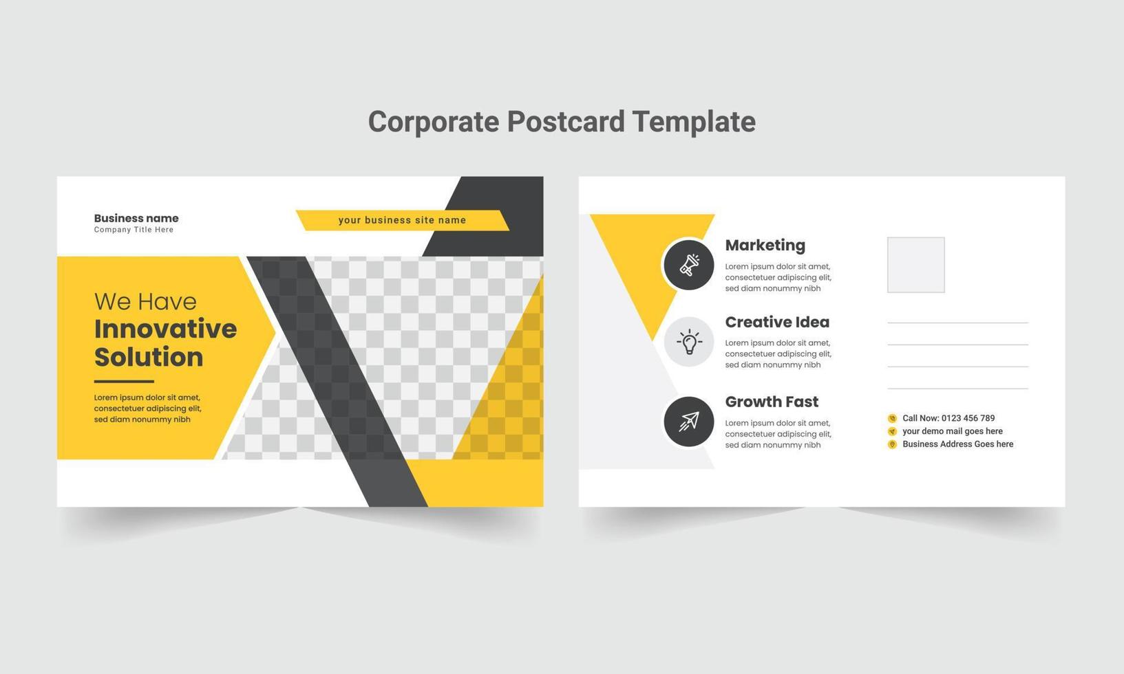 Corporate Business Postcard Template vector