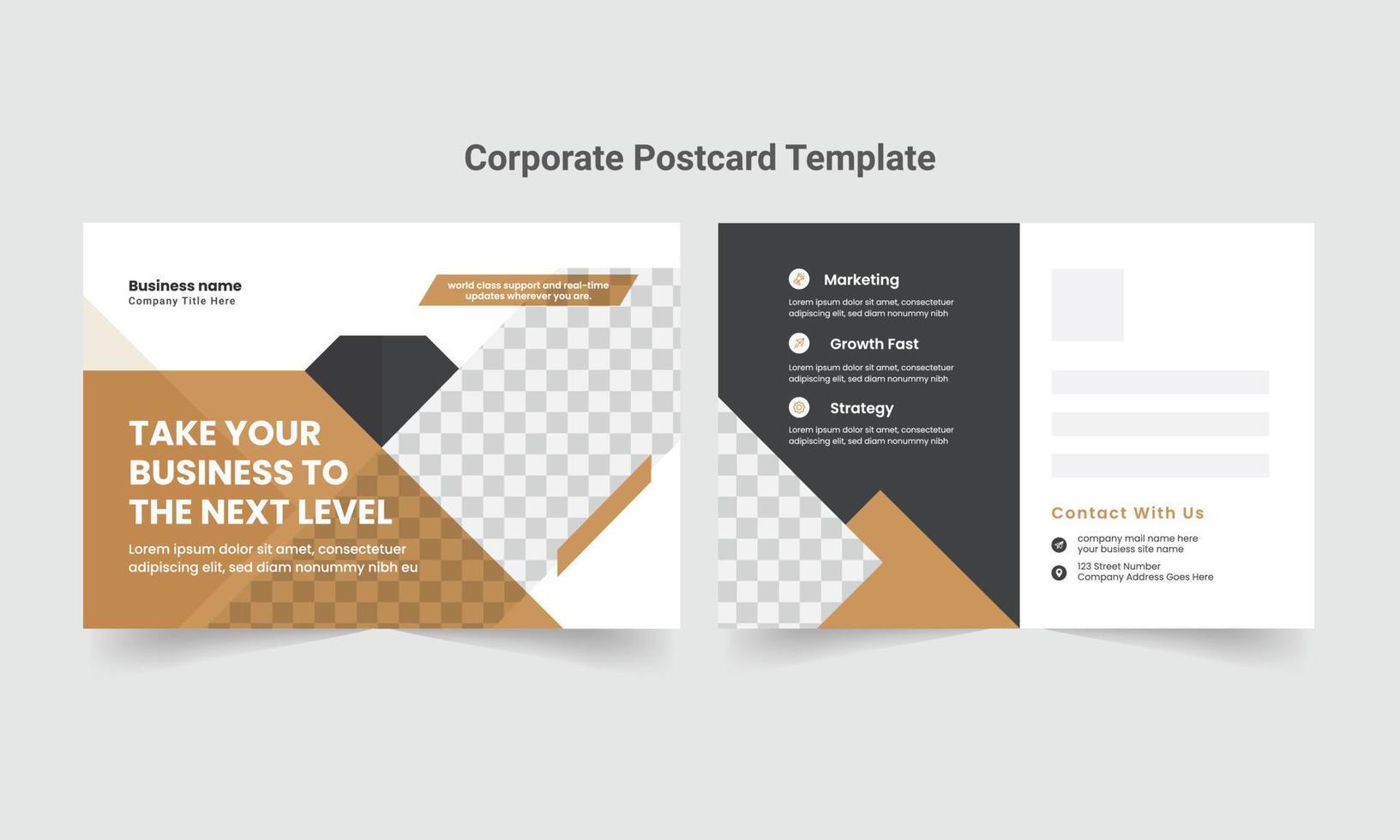 Corporate Business Postcard Template vector