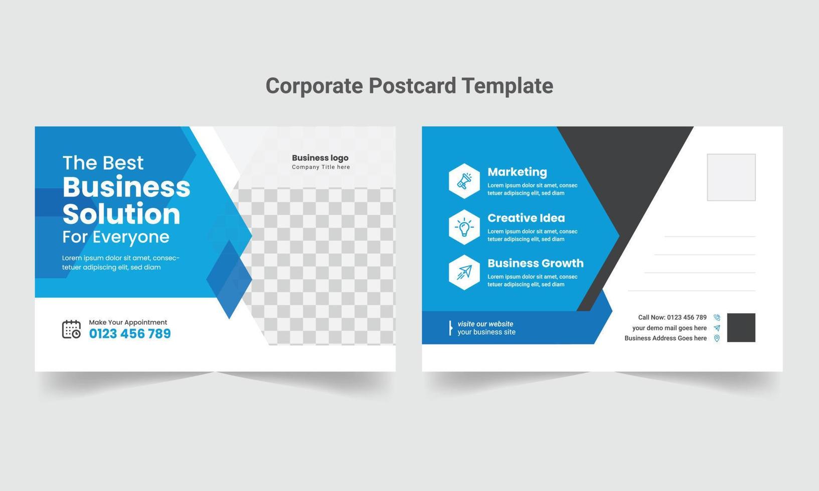 Corporate Business Postcard Template vector