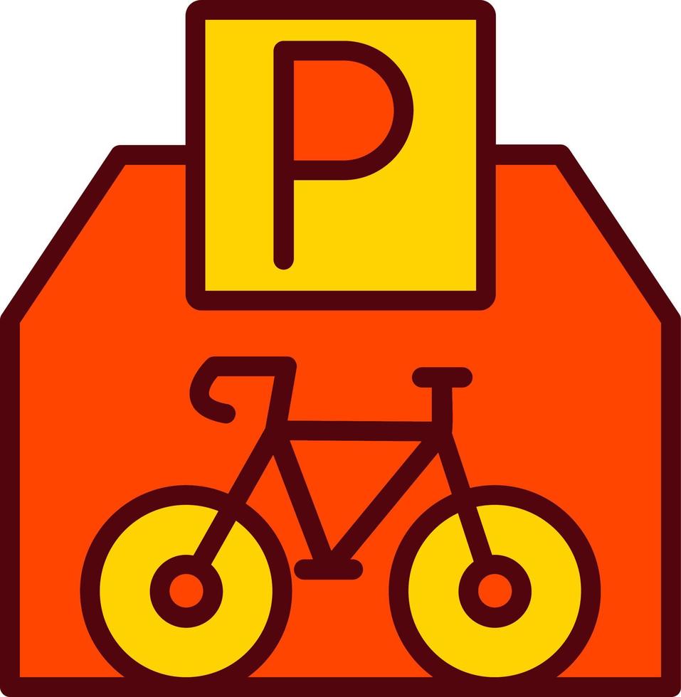 icono de vector de estacionamiento de bicicletas