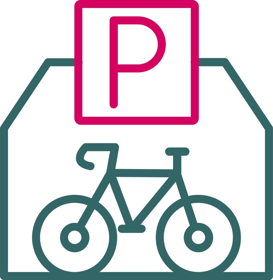 icono de vector de estacionamiento de bicicletas