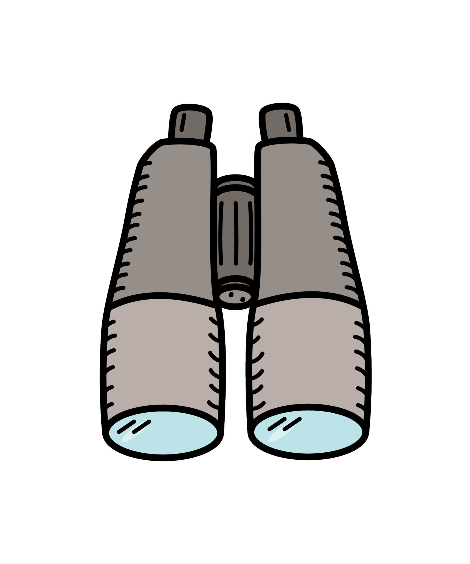 Binoculars icon vector doodle. Optical magnification device, tourist or