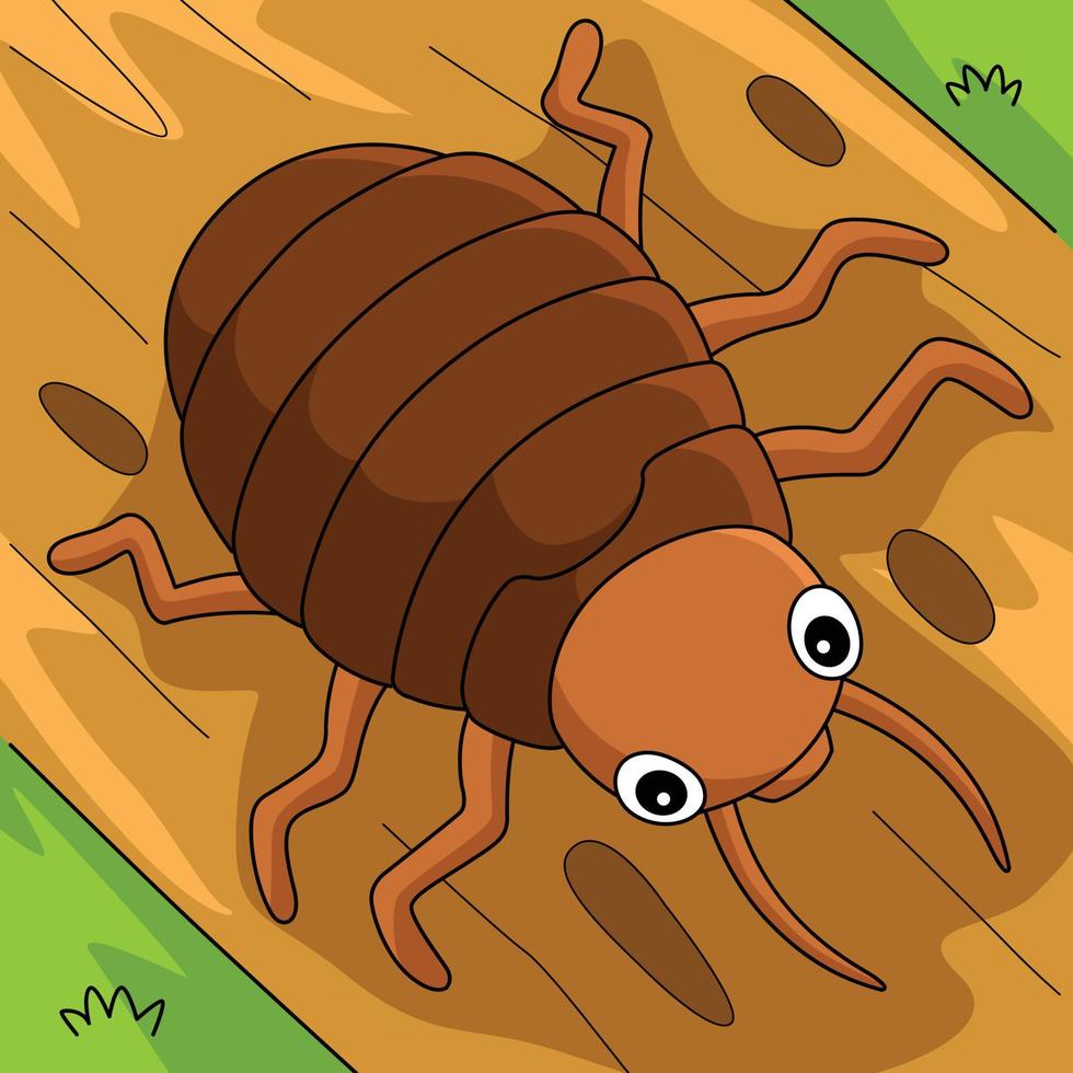 Bedbug Animal Colored Cartoon Illustration vector