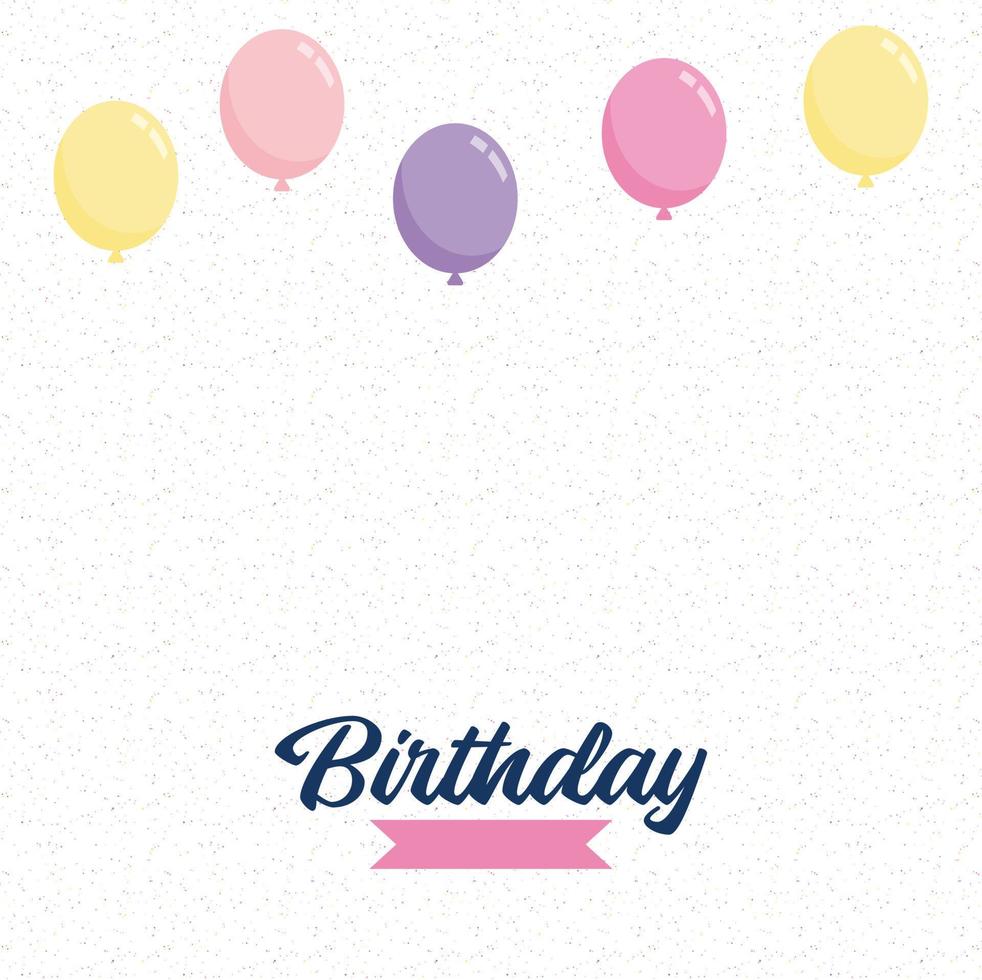 Happy Birthday To you Balloon background for party holiday birthday promotion card poster vector