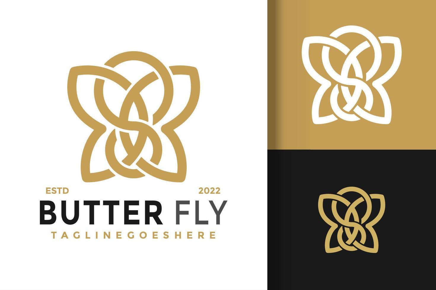 Abstract Butterfly Modern Logo Design Vector Illustration Template