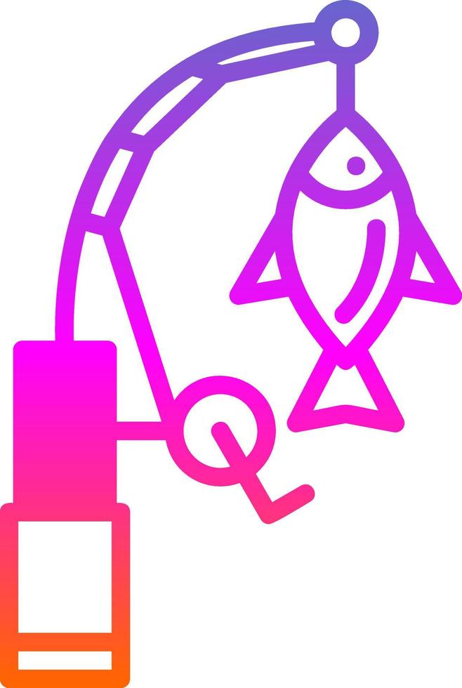 Fishing Rod Vector Icon Design