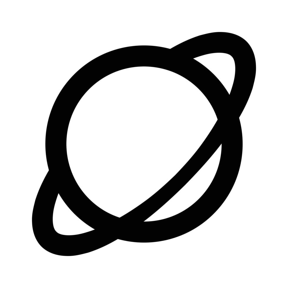 planet icon outline vector