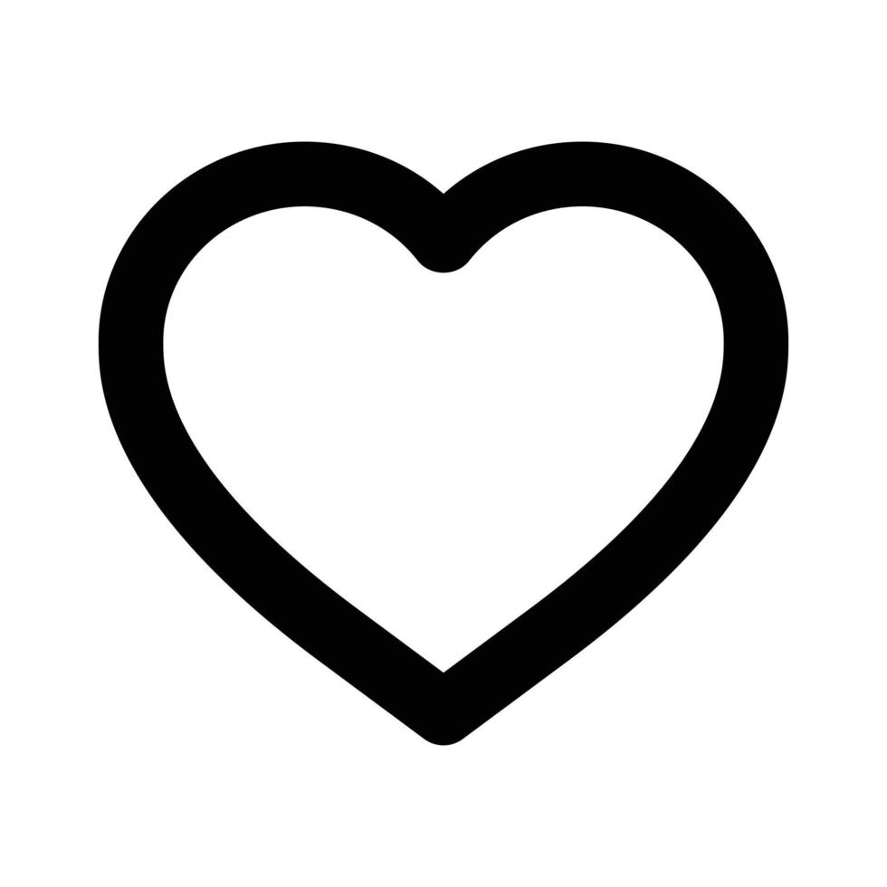 heart icon outline vector