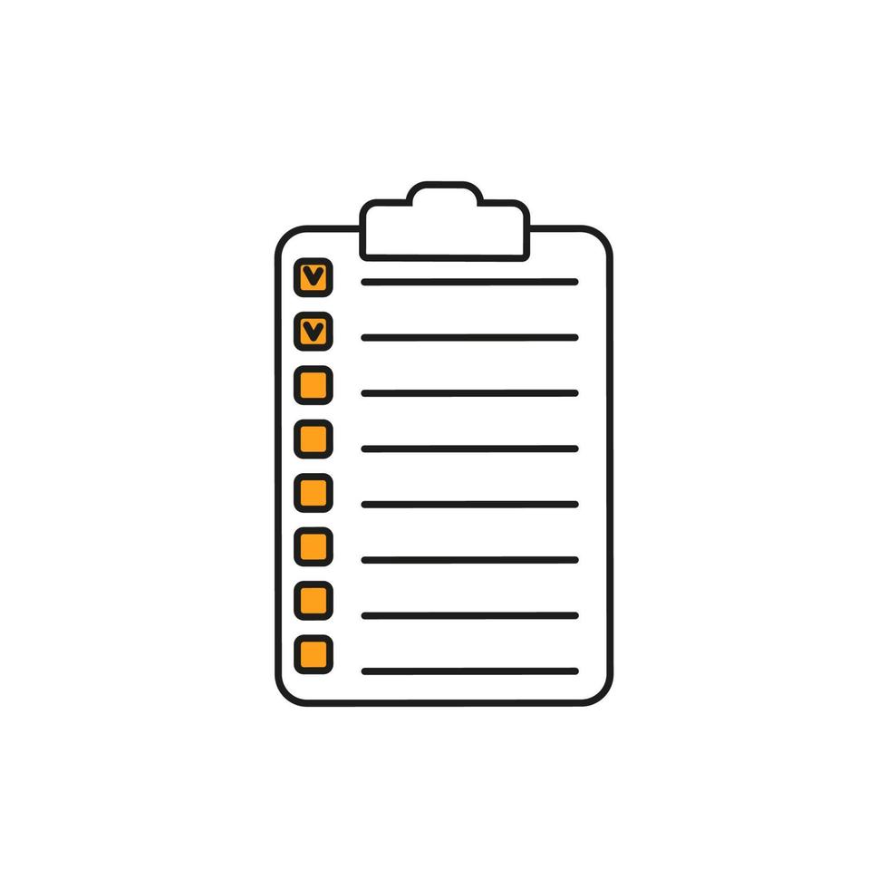 Checklist icon. Vector illustration in flat design style.