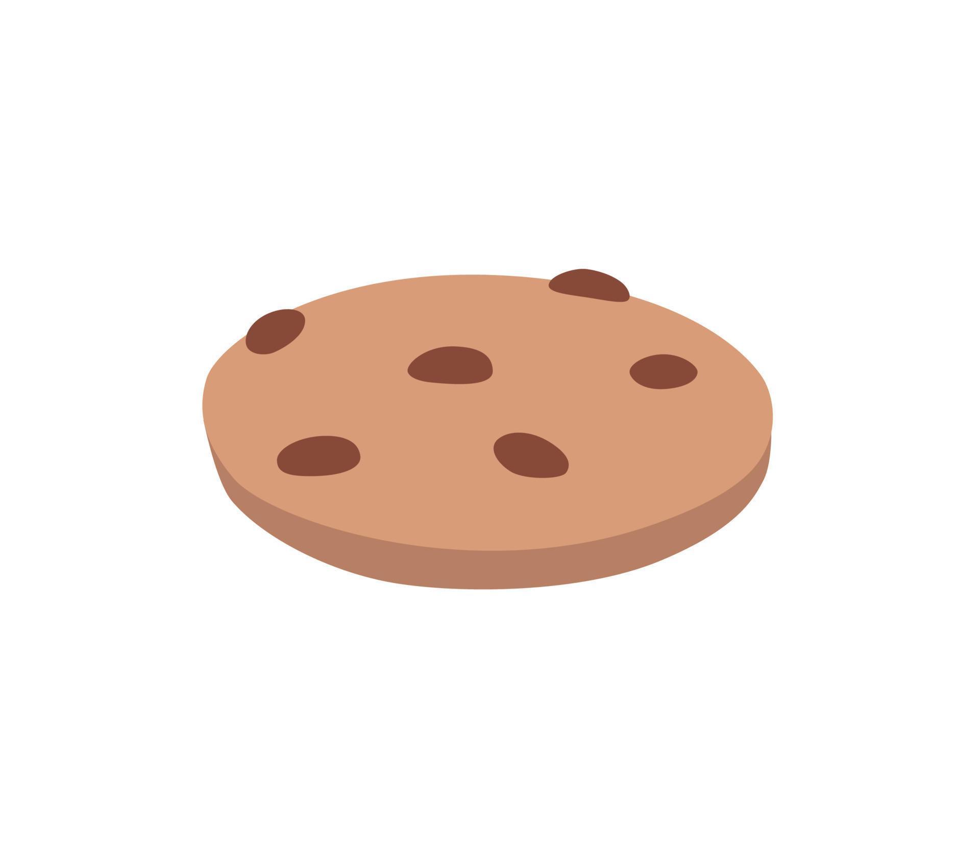Cookies with chocolate chips. Vector illustration in a fashionable