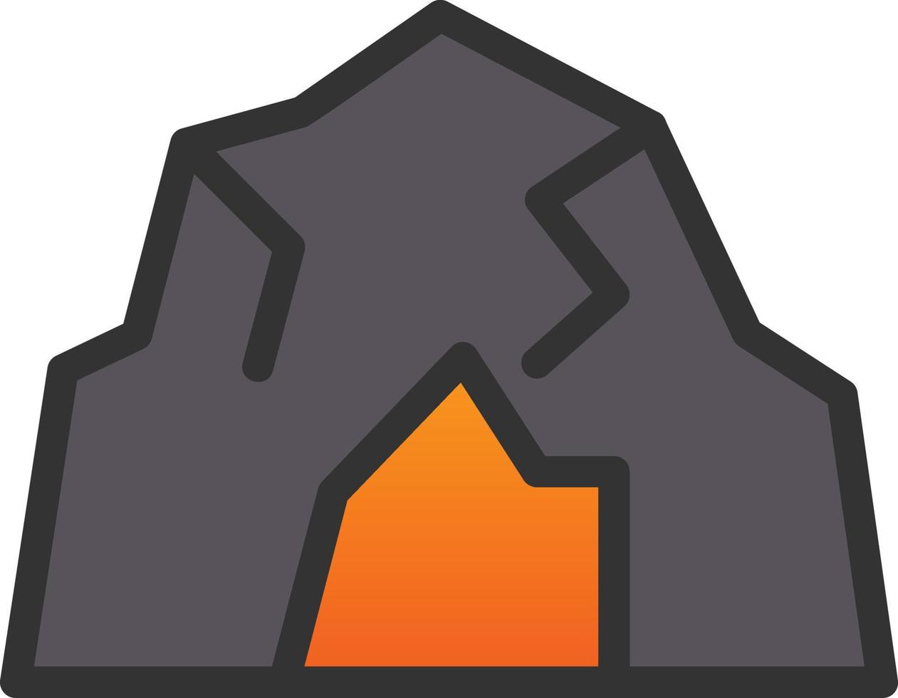 Cave Vector Icon Design