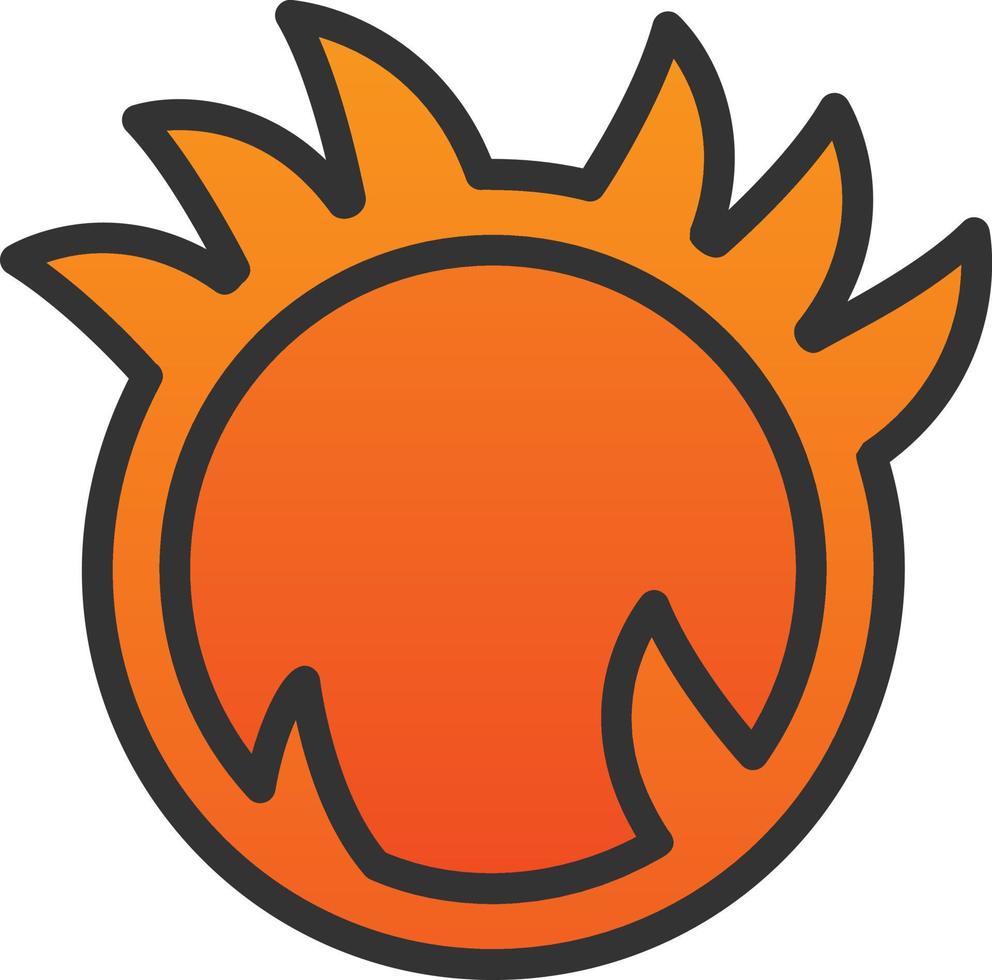 Ring Of Fire Vector Icon Design