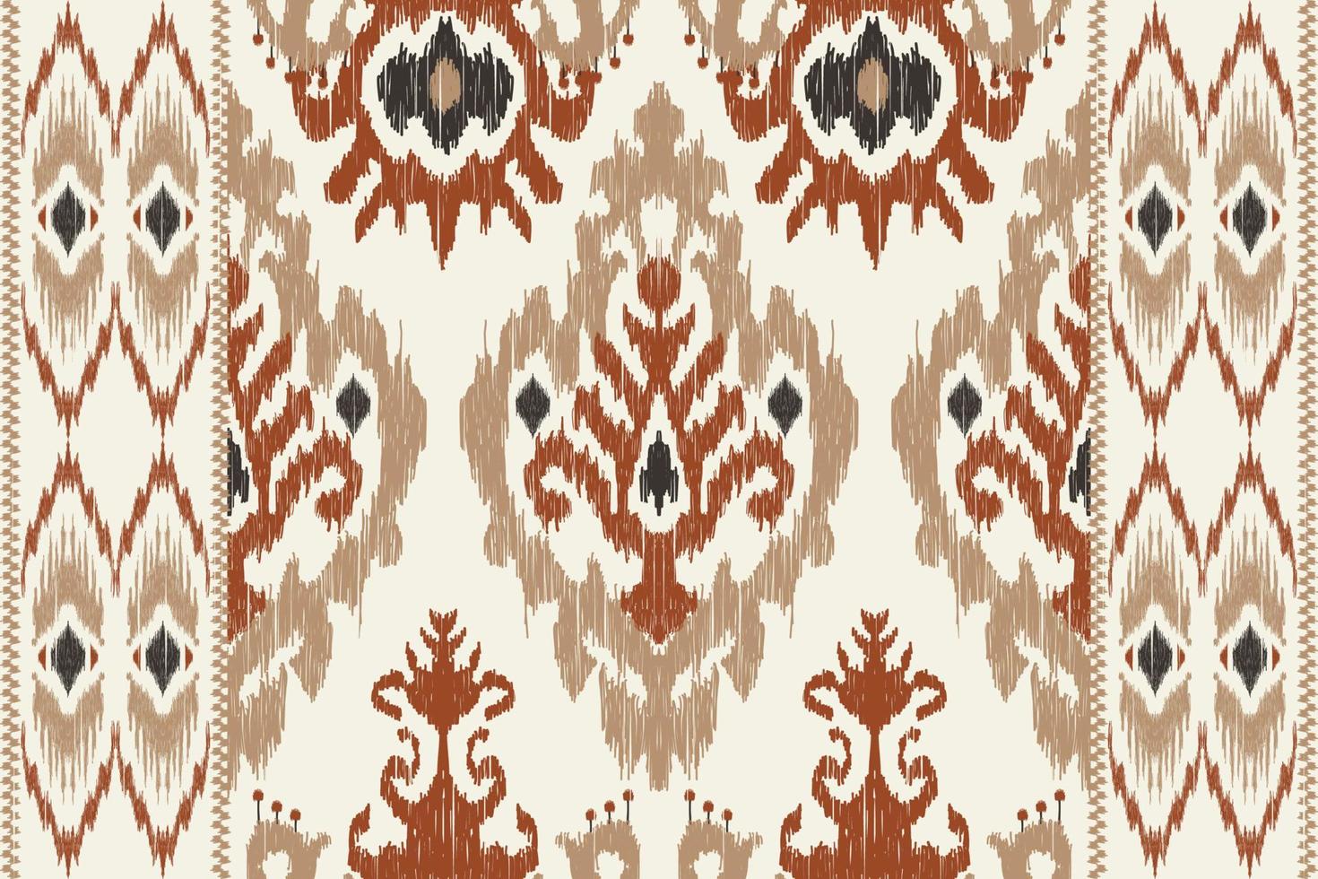 bordado de paisley floral ikat sobre fondo blanco.patrón oriental étnico geométrico tradicional.ilustración vectorial abstracta de estilo azteca.diseño para textura,tela,ropa,envoltura,decoración,sarong. vector