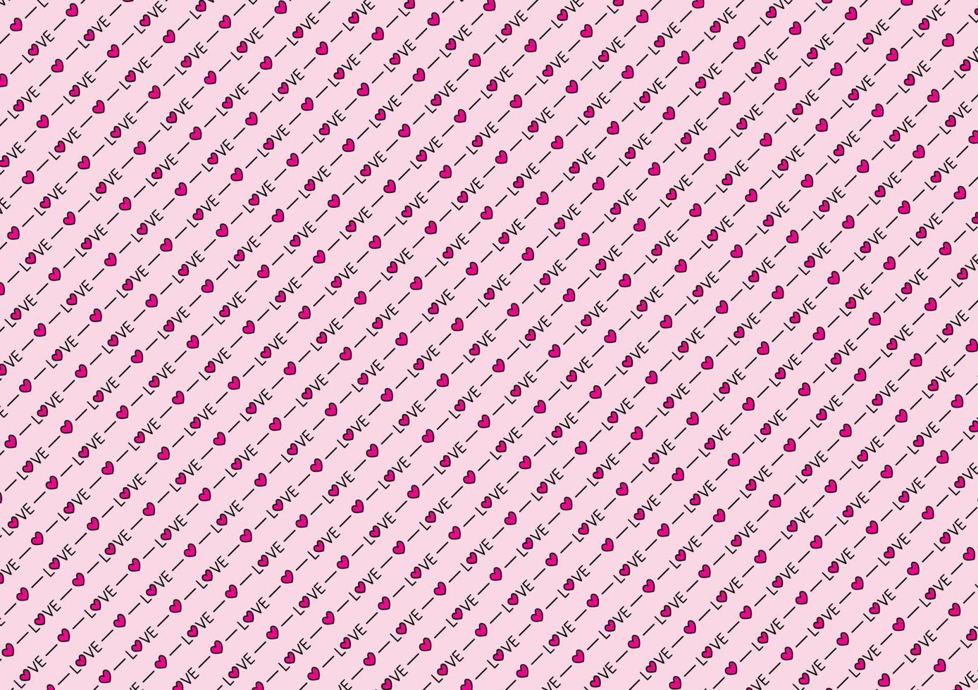 Cute love and heart wallpaper pattern background vector