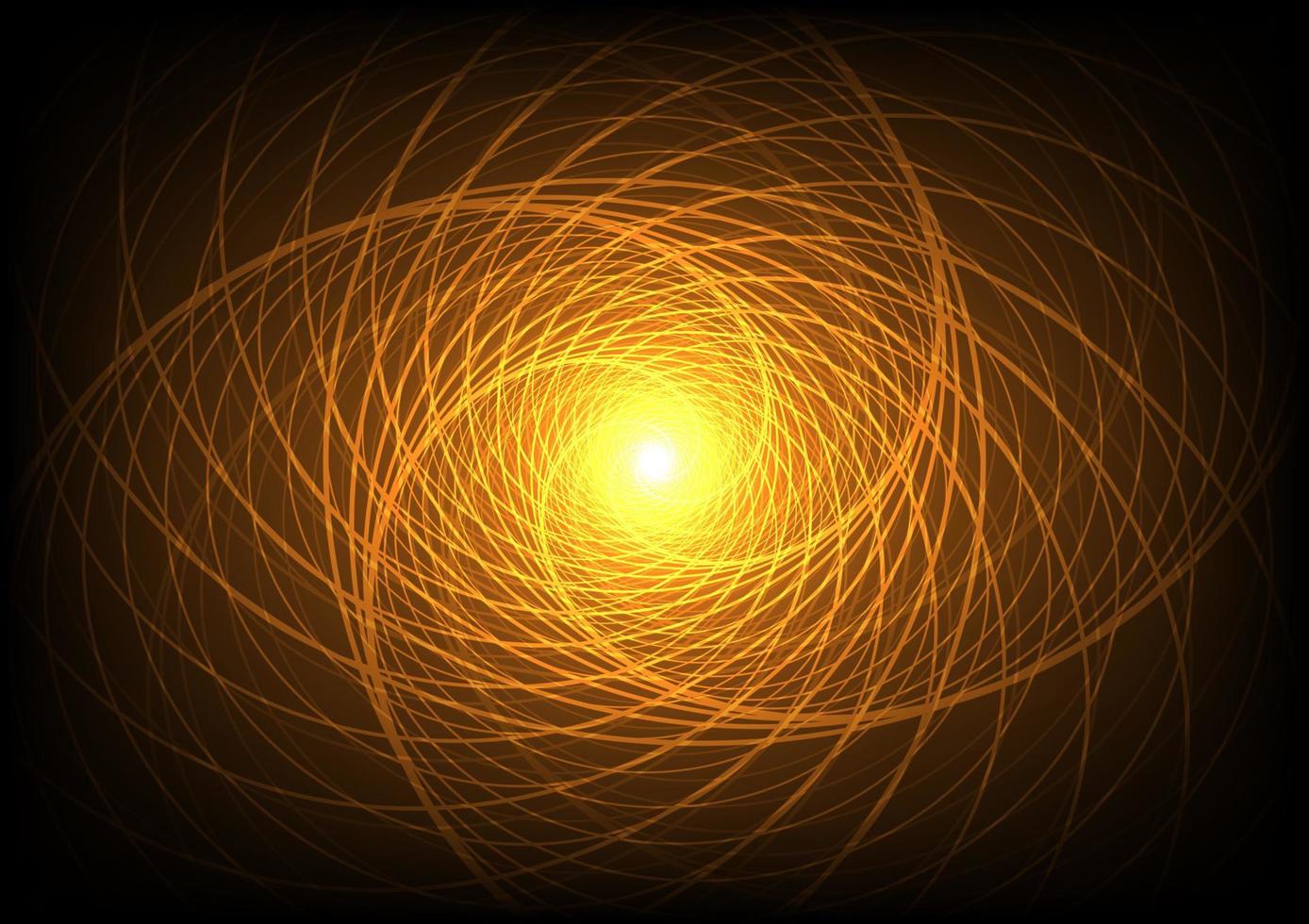 Spiral light wave votex yellow twirl background for design vector
