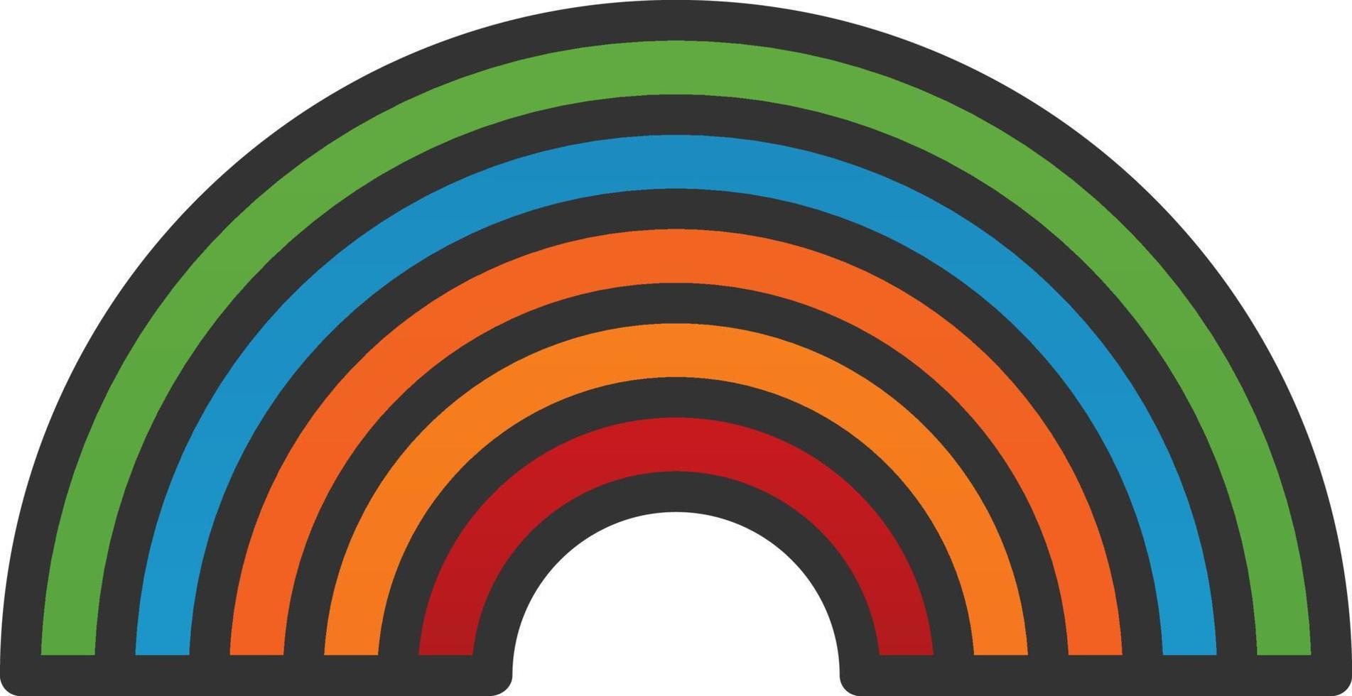 Rainbow Vector Icon Design