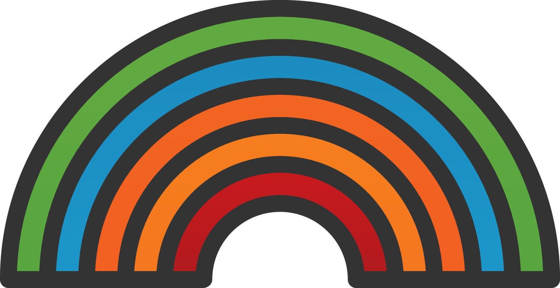 diseño de icono de vector de arco iris