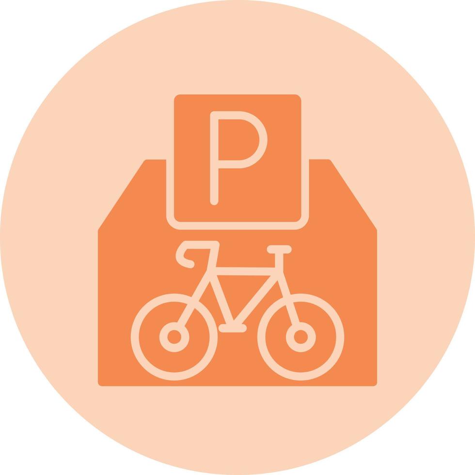 icono de vector de estacionamiento de bicicletas