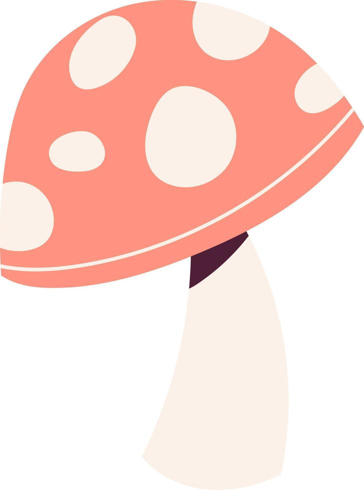 Mushroom fly agaric red. vector