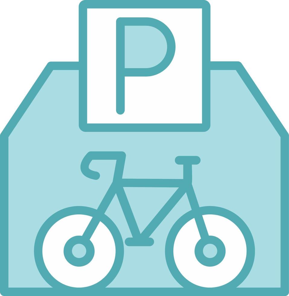 icono de vector de estacionamiento de bicicletas