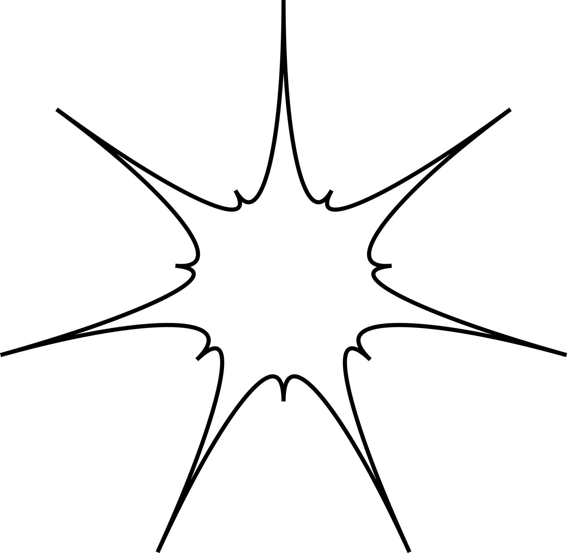 Star outline in black. 17016457 Vector Art at Vecteezy