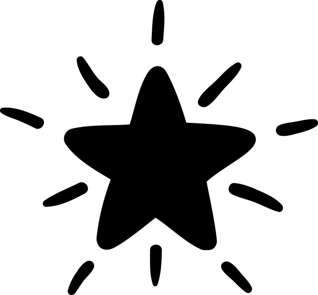 A star with rays is an esoteric element. vector