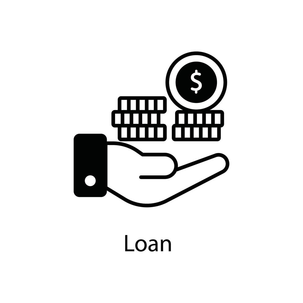 Loan Vector outline Business and Finanace   Style Icon. EPS 10