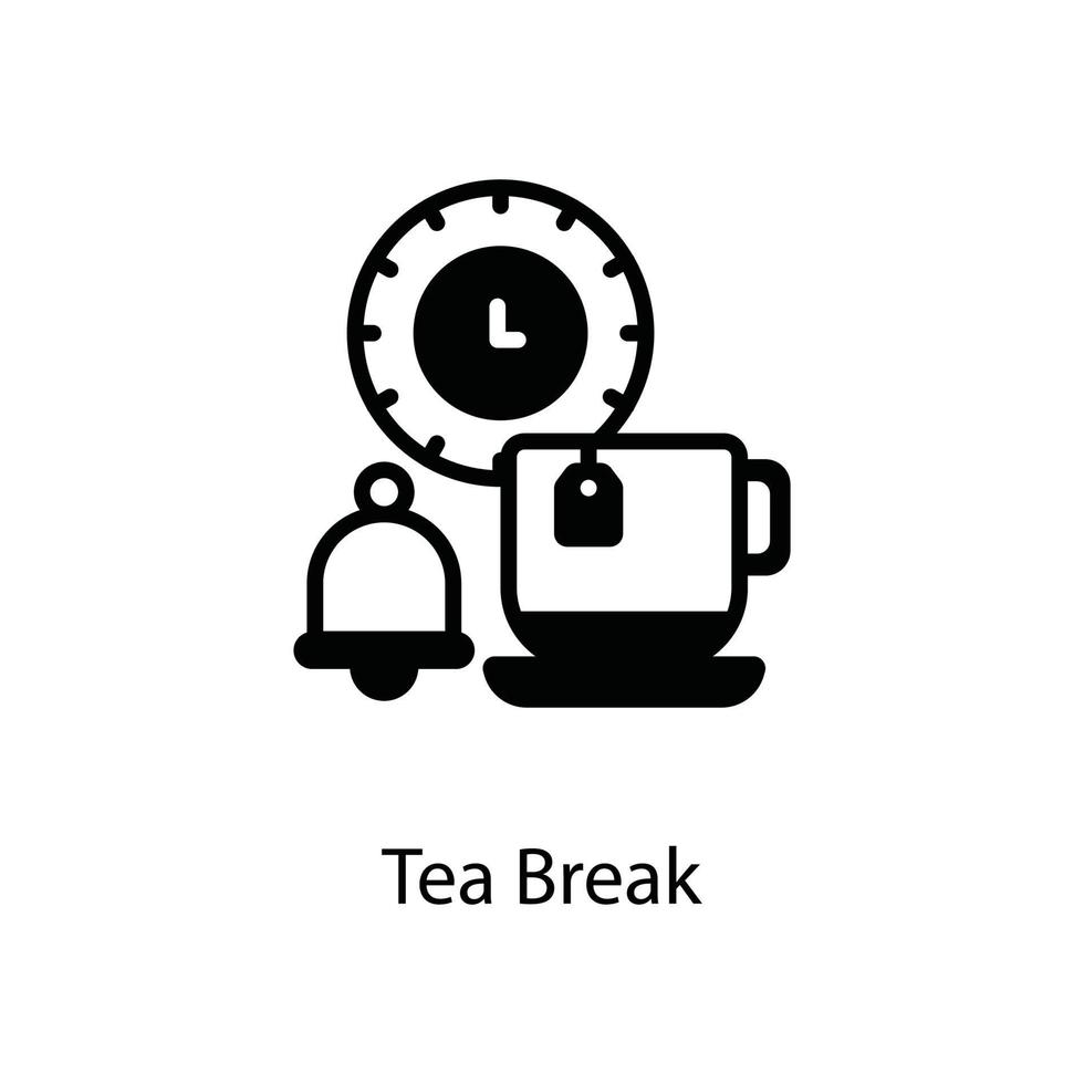 Tea Break Vector outline Business and Finanace   Style Icon. EPS 10