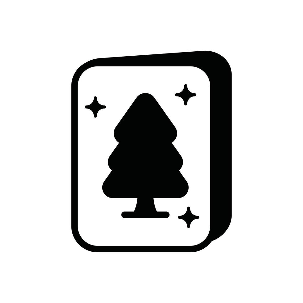 Tree Vector Icon Christmas solid  Style Illustration. EPS 10