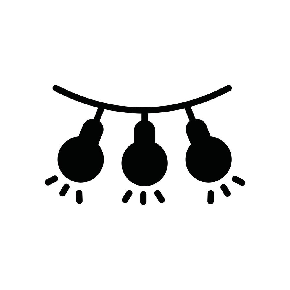 Lights Vector Icon Christmas solid  Style Illustration. EPS 10