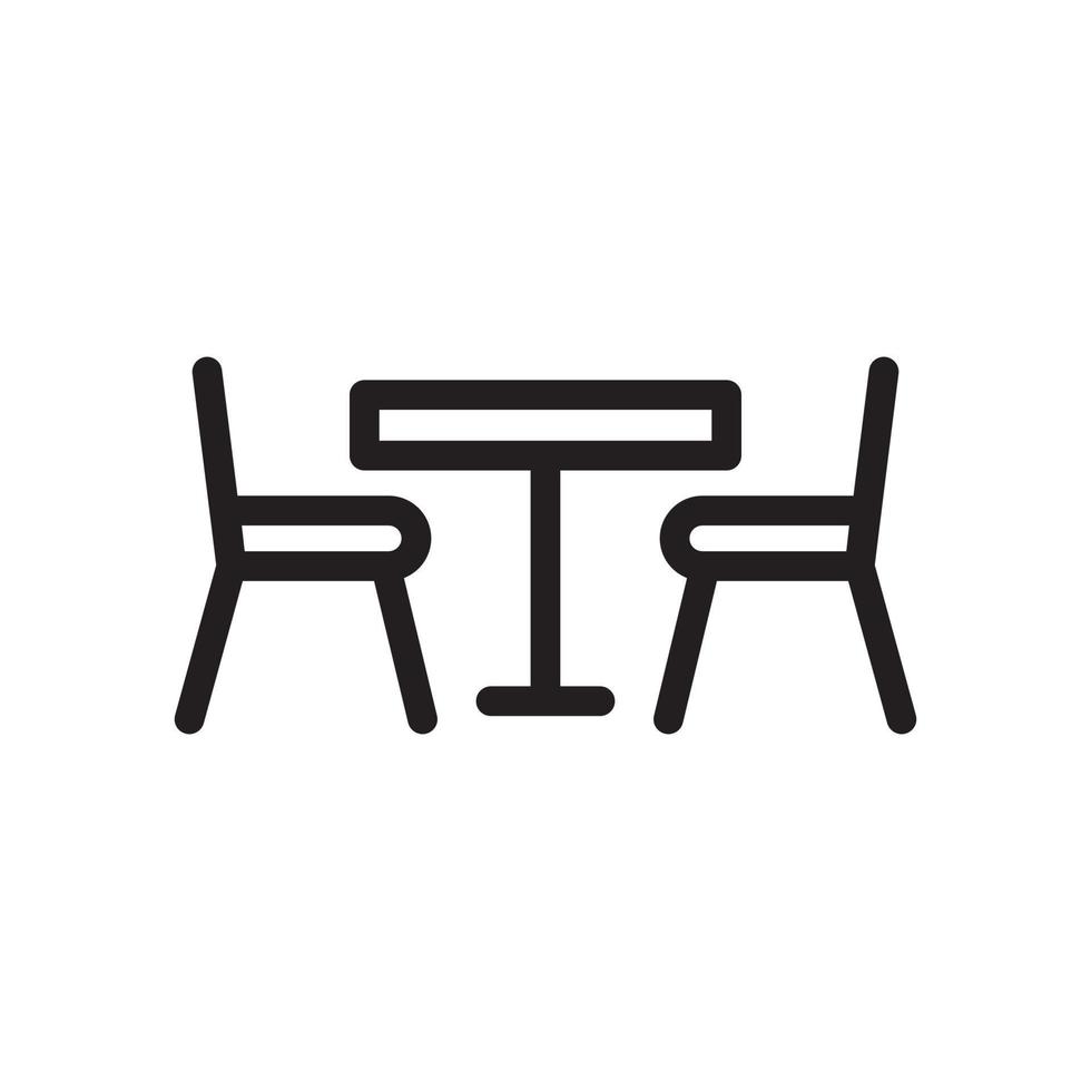 Hotel Table Vector Icon Line EPS 10 file