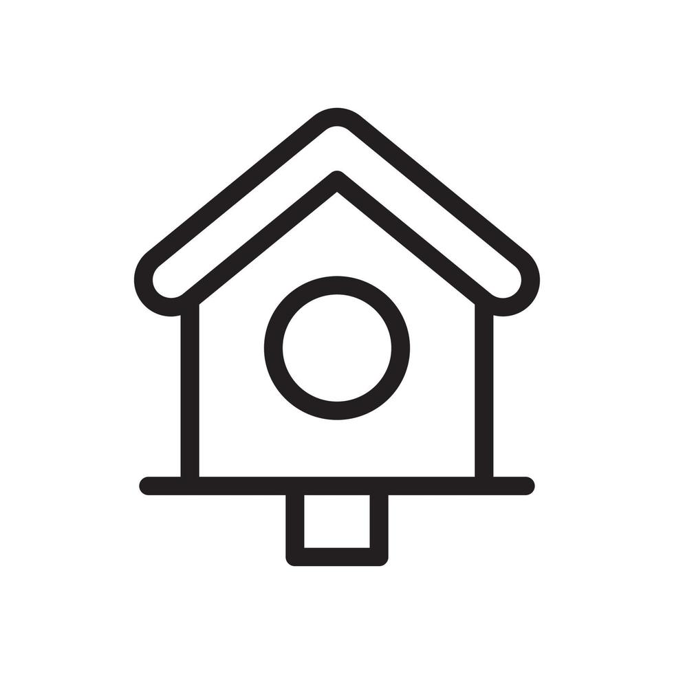 Bird House Vector Icon Line EPS 10 file