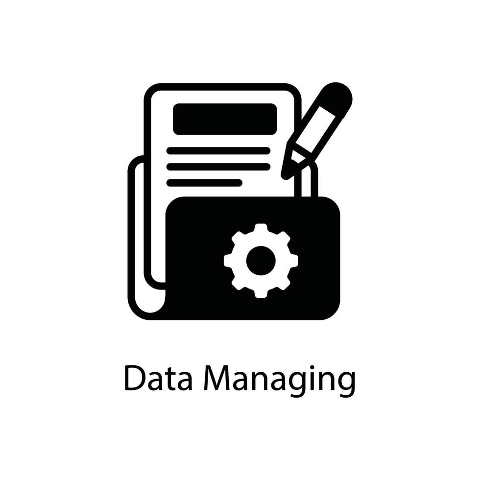 Data Management Vector outline Business and Finanace   Style Icon. EPS 10