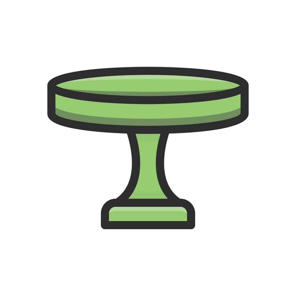 Glass Table Vector Icon filled outline EPS 10 file