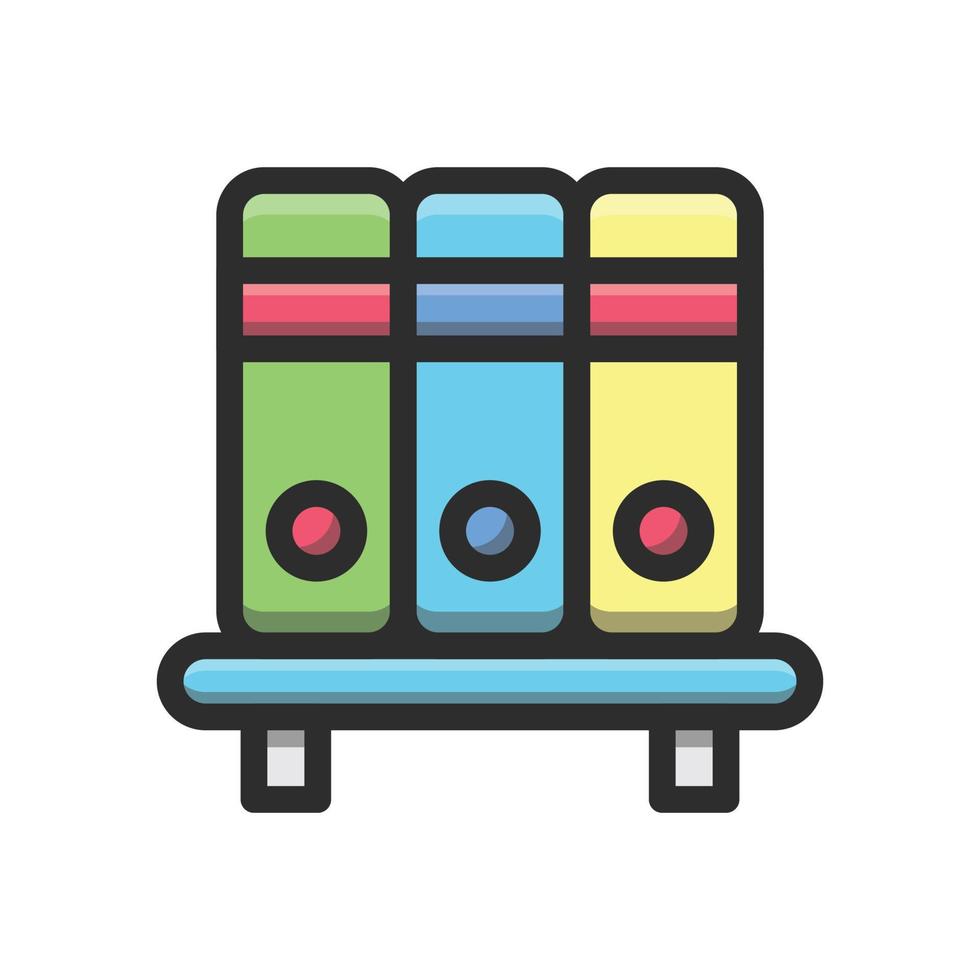 Bookshelf Vector Icon filled outline EPS 10 file