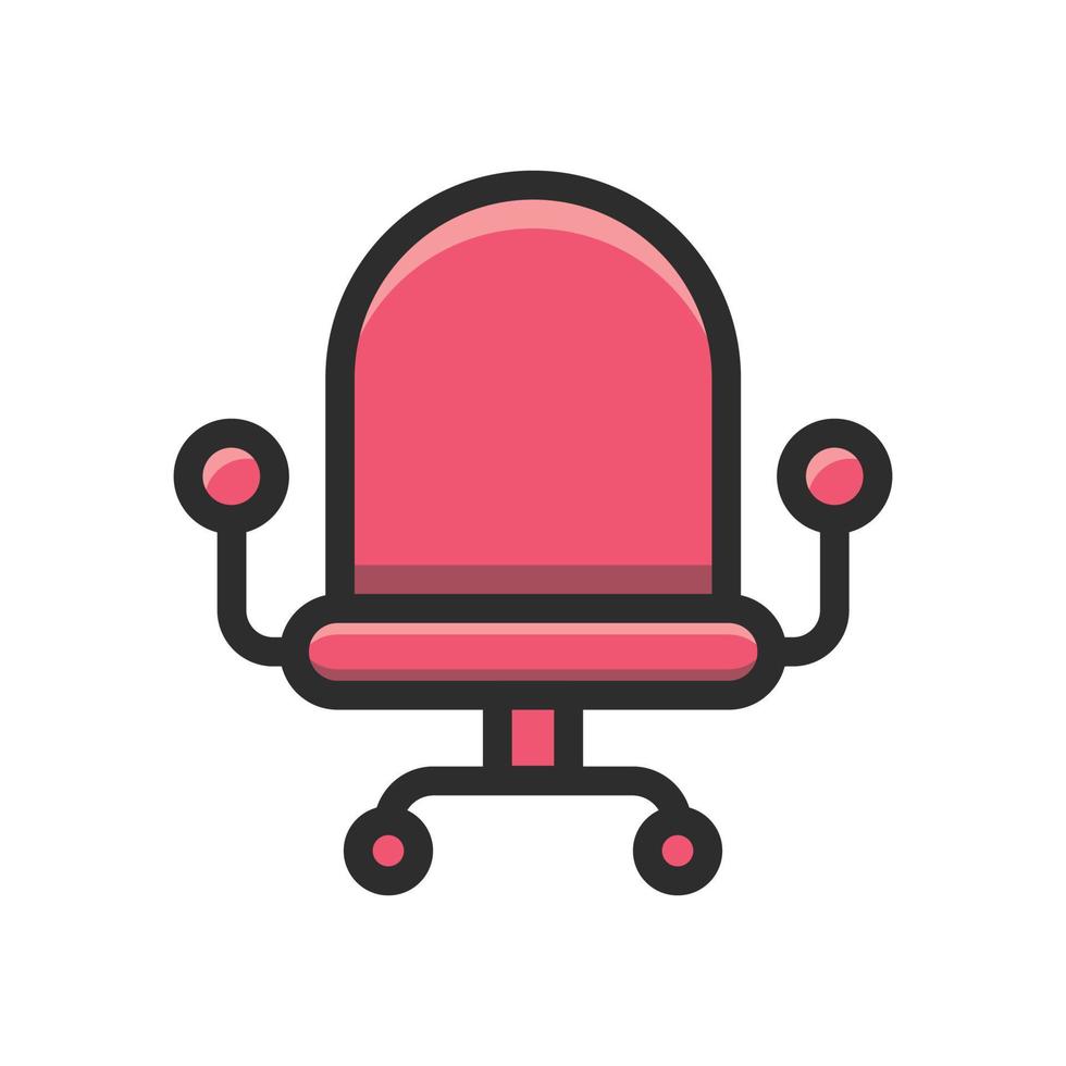 Office Chair Vector Icon filled outline EPS 10 file