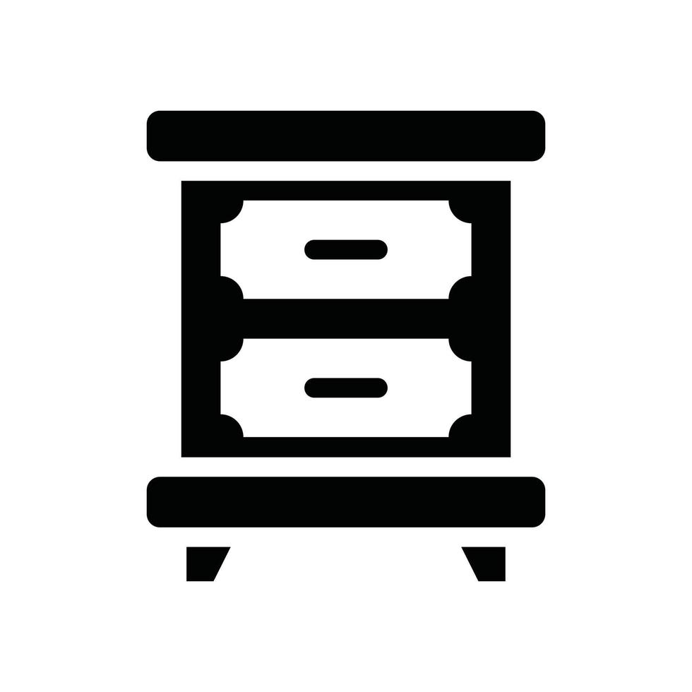 Nightstand Vector Icon Solid EPS 10 file