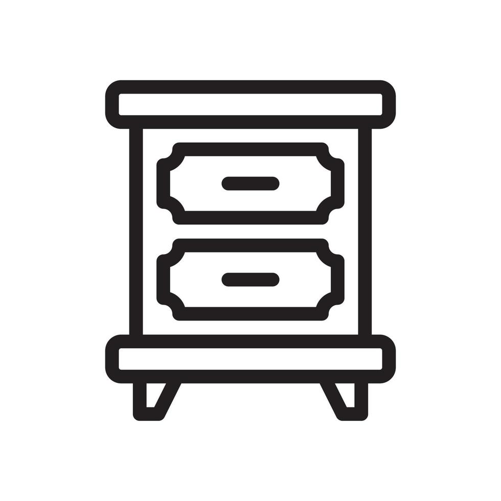 Nightstand Vector Icon Line EPS 10 file