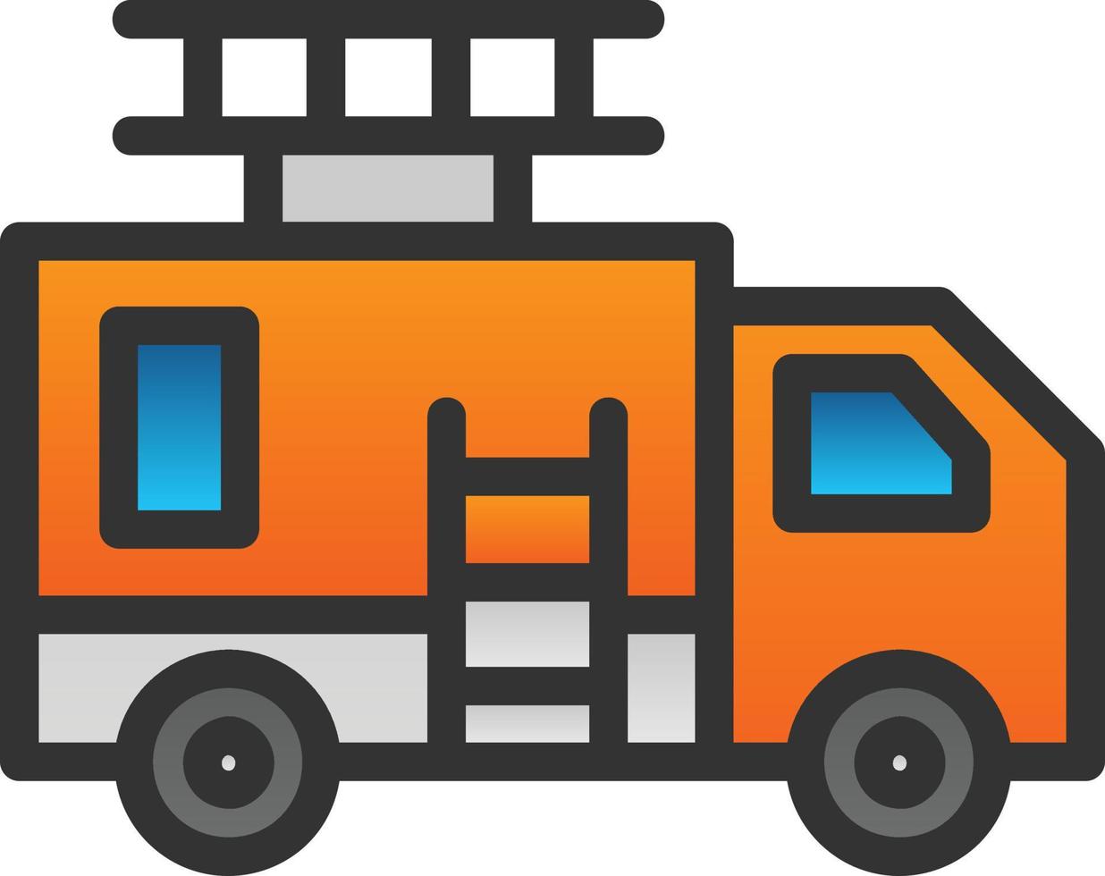 Fire Truck Vector Icon Design