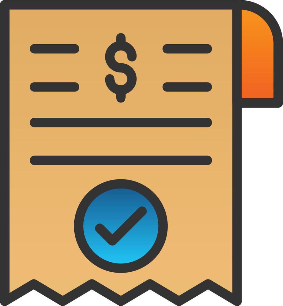 diseño de icono de vector de recibo de pago