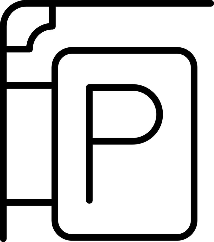 diseño de icono de vector de señal de estacionamiento