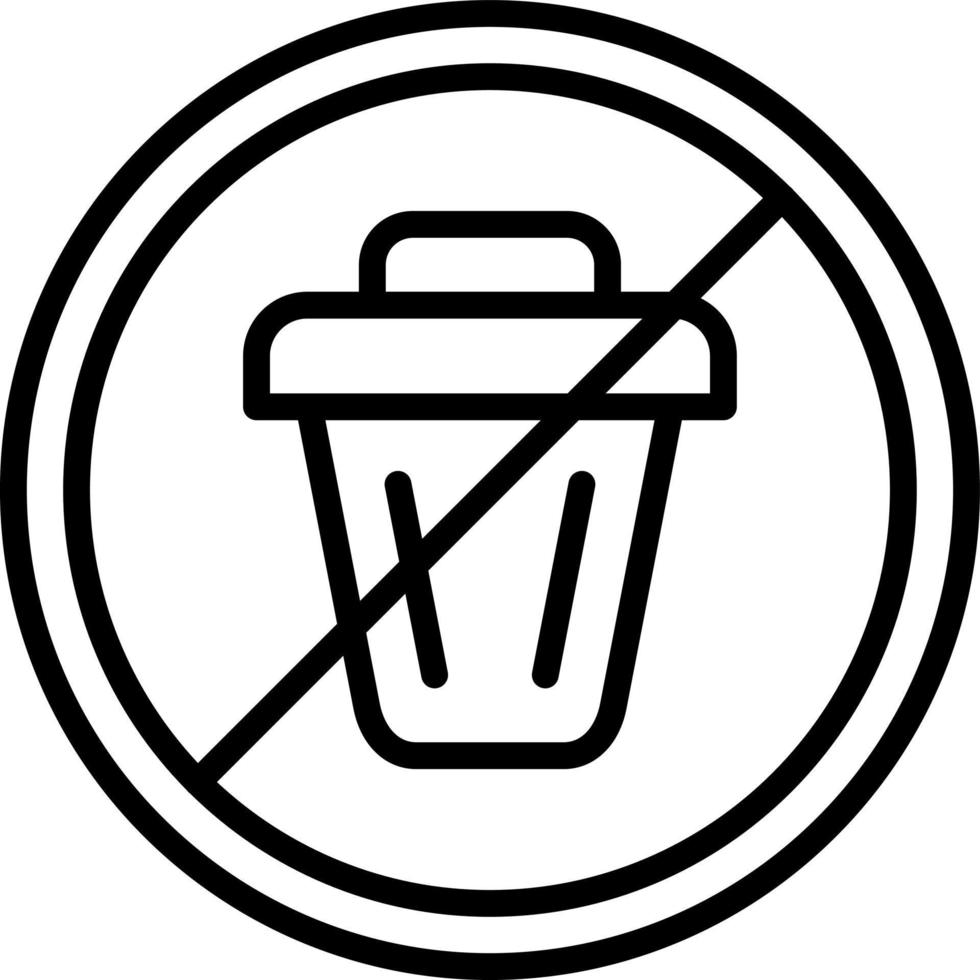 No Littering Vector Icon Design