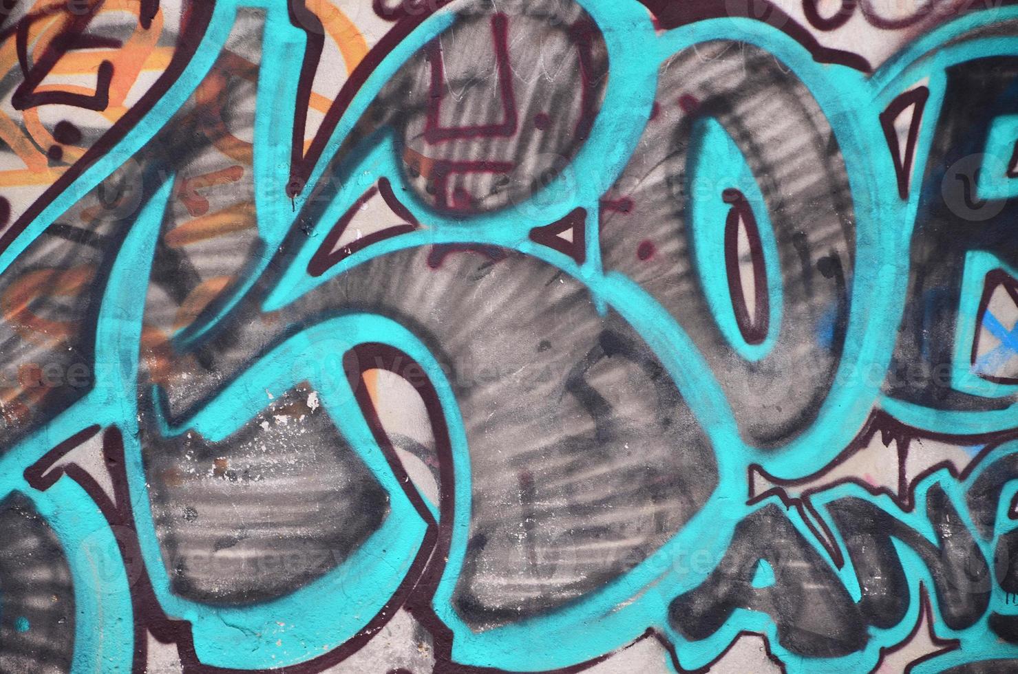 Background image with elements of graffiti pattern. Street art concept photo