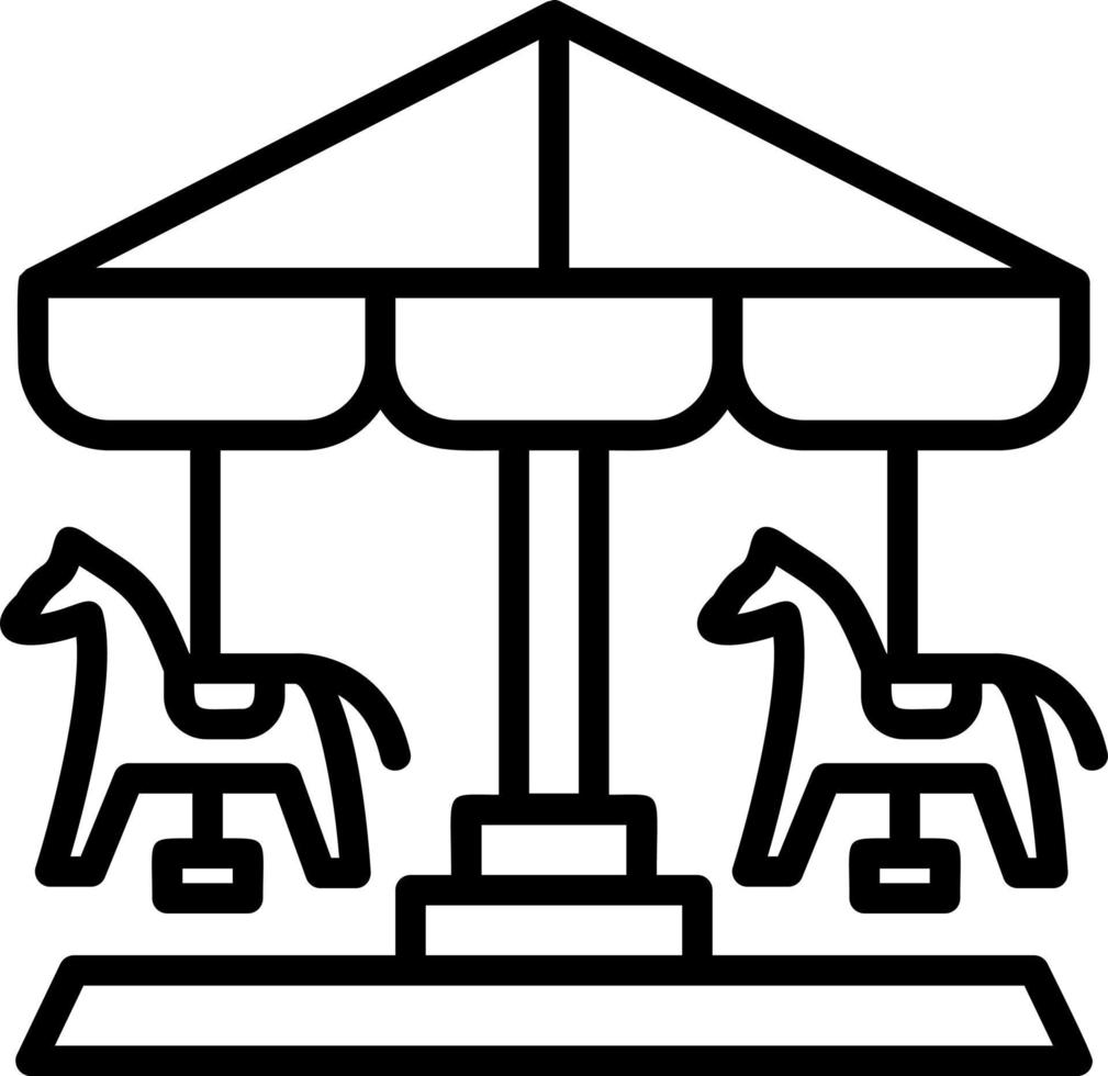 diseño de icono de vector de merry go round