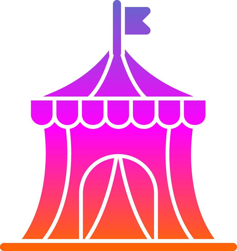 Circus Tent Vector Icon Design