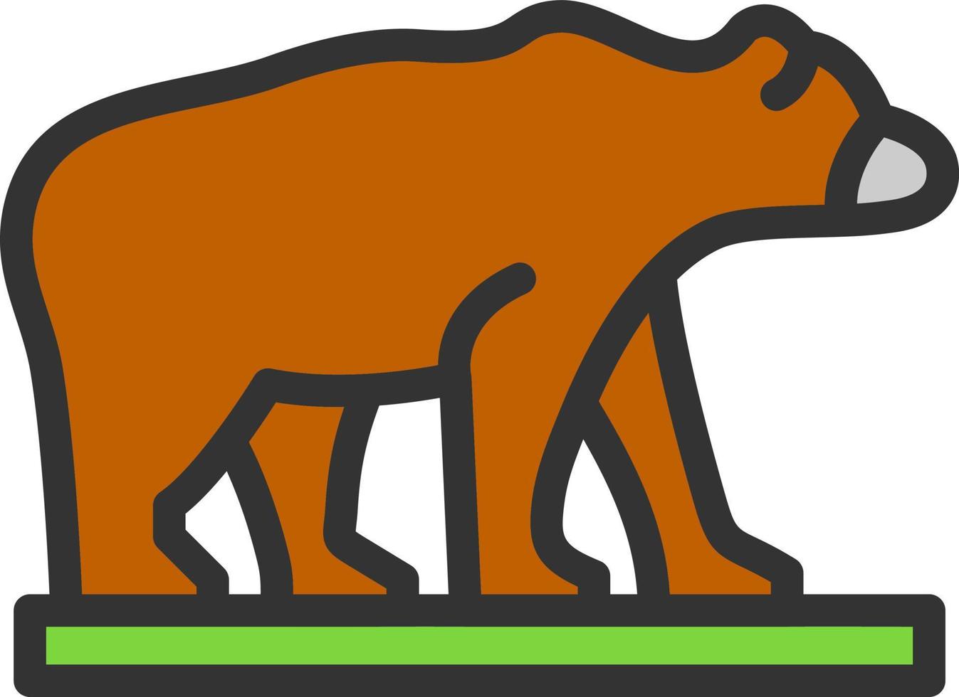 diseño de icono de vector de oso