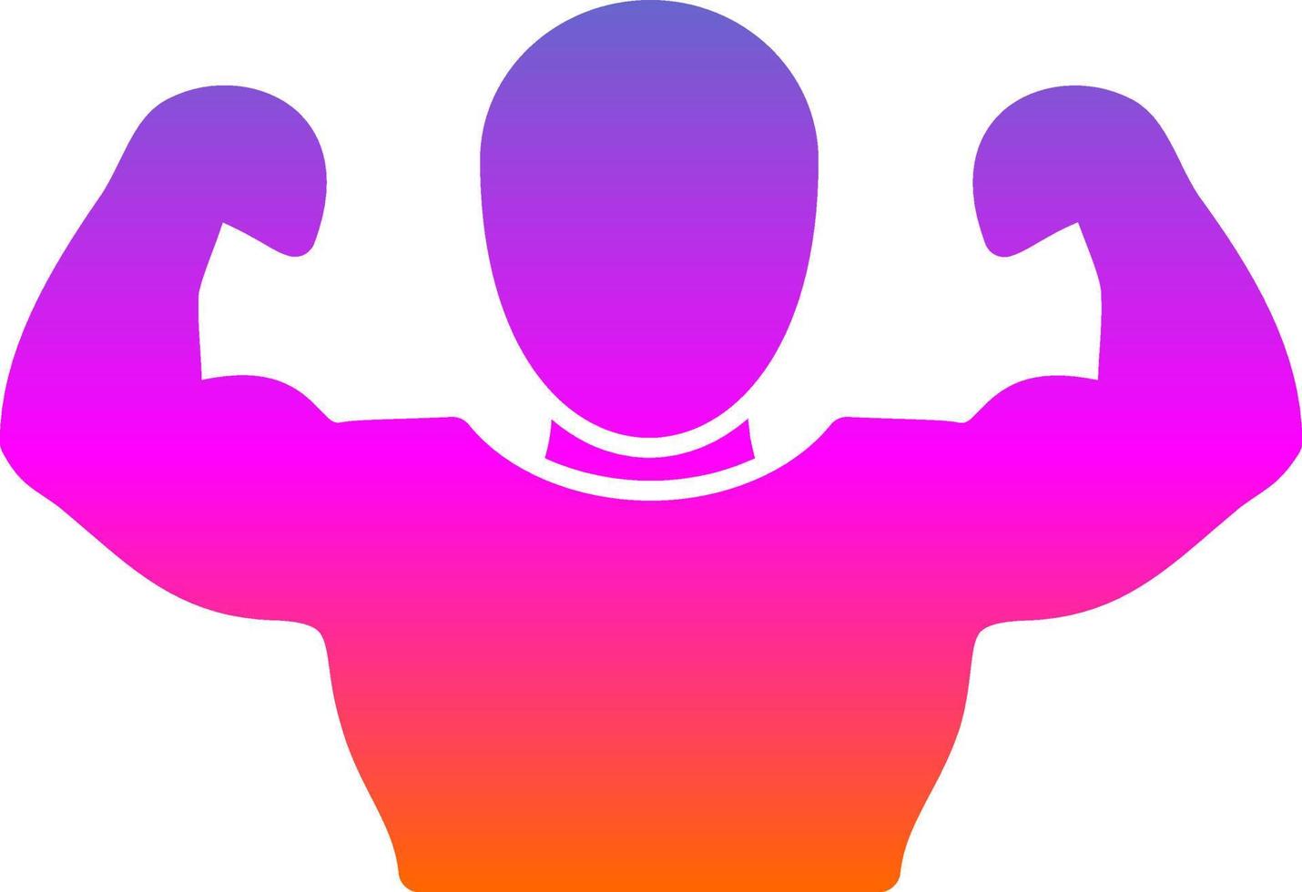Muscle Man Vector Icon Design
